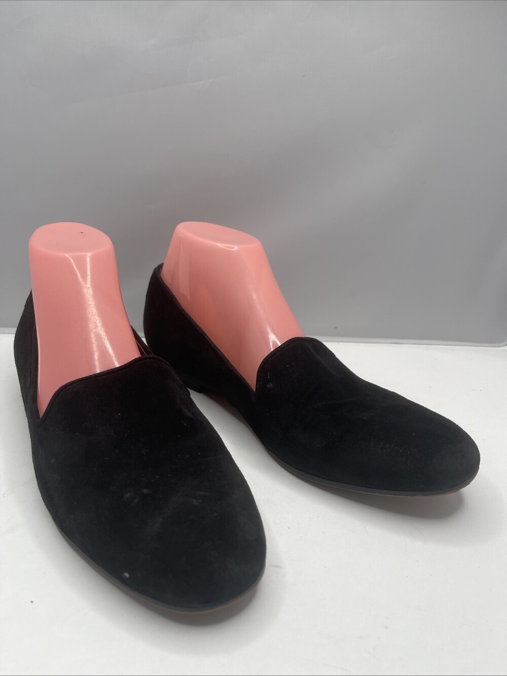 Vionic Women's Willa Suede Slip On Loafer Black Size 9 Comfort Flat Shoes